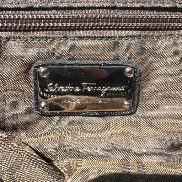 Black Leather Ferragamo Handbag - Picture 10 of 15